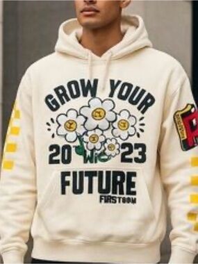 Grow Your Future Graphic Hoodie in Cream